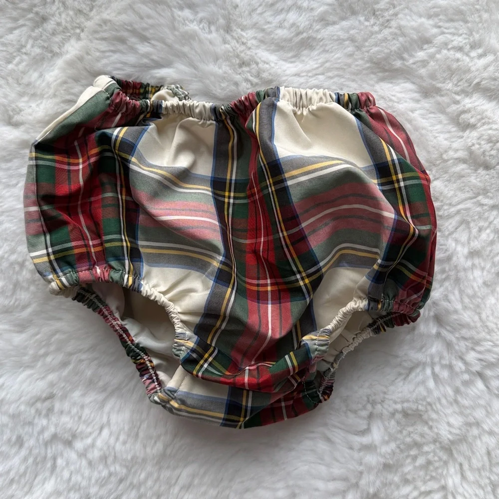 Ralph Lauren Baby Stewart Plaid Short Sleeve Holiday Dress size 3 mos